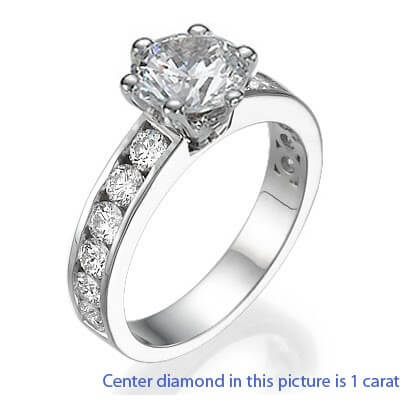 1 carat Channel set Engagement ring