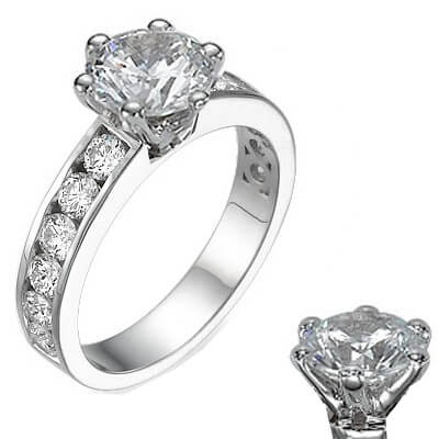1 carat Channel set Engagement ring