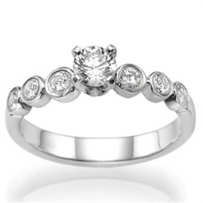 1/3 carat Bezel engagement ring 