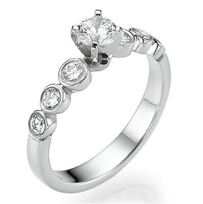 1/3 carat Bezel engagement ring 