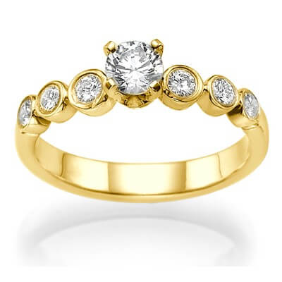 1/3 carat Bezel engagement ring 