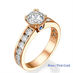 Picture of 1 carat of side diamonds engagement ring