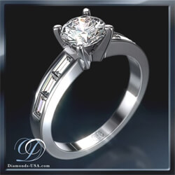 Picture of Baguette diamonds engagement ring
