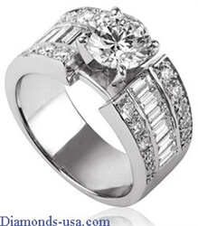 Picture of Custom made tapering engagement ring