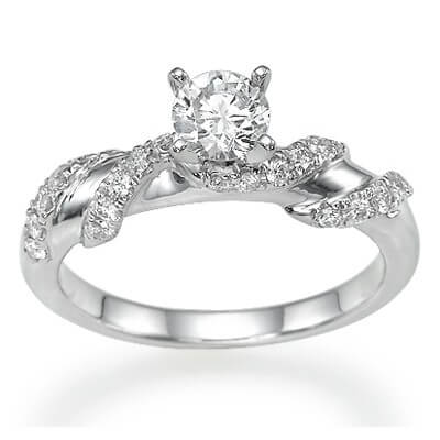 Designers, Diamonds Ribbon engagement ring