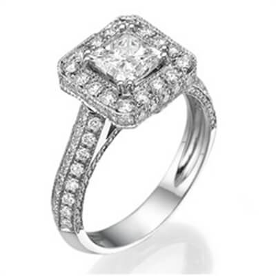 Designers Princess diamond engagement ring