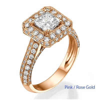 Designers Princess diamond engagement ring