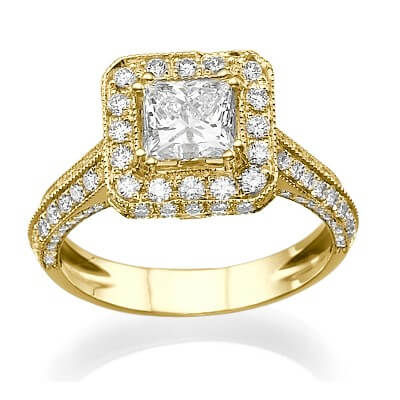 Designers Princess diamond engagement ring