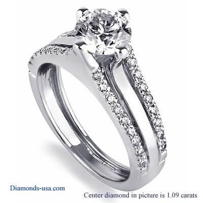 Designers Engagement Ring set with diamonds