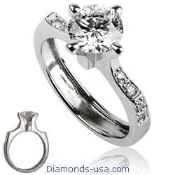 Diamond Shoulders Engagement Ring