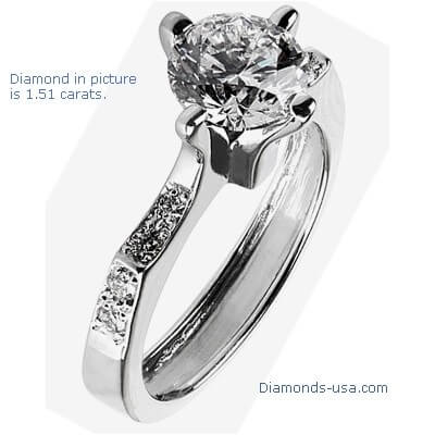 Diamond Shoulders Engagement Ring