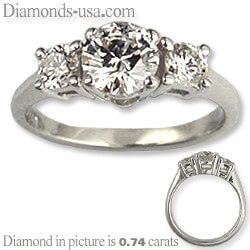 Picture of Engagement ring with side diamonds 0.33 carats