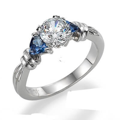 Engagement ring settings with 3/4 carat Sapphires