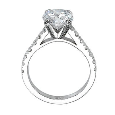 Engagement ring with 1/2 Carat side diamonds