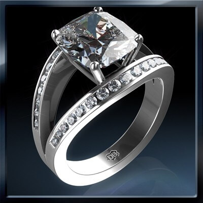 Double band engagement ring