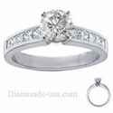 Picture of Engagement ring settings, 1 carat side Princess