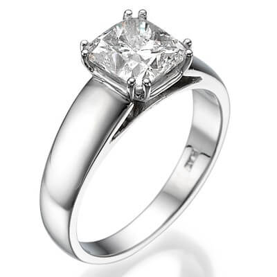 5 mm wide Cushion engagement ring