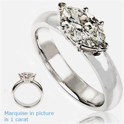 Picture of East West Marquise Diamond Ring