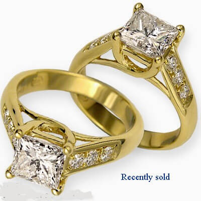 Semi set engagement ring, CrissCross 