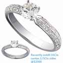 Picture of Side diamonds Knife Edge engagement ring settings