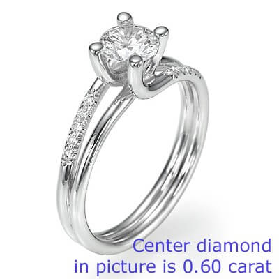 The Omega diamond engagement ring