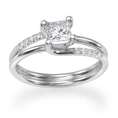 The Omega diamond engagement ring