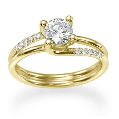 El anillo de compromiso de diamante "Omega"