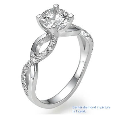 The Slalom engagement ring