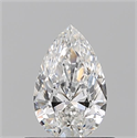 Natural Diamond 0.53 Carats, Pear with  Cut, G Color, VVS2 Clarity and Certified by GIA