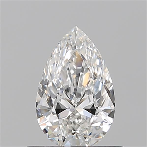 Picture of Natural Diamond 0.53 Carats, Pear with  Cut, G Color, VVS2 Clarity and Certified by GIA