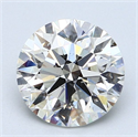 Natural Diamond 2.20 Carats, Round with Excellent Cut, H Color, SI1 Clarity and Certified by GIA
