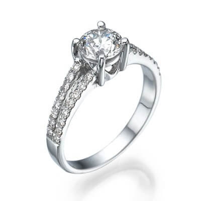 Split band engagement ring