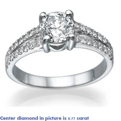 Split band engagement ring