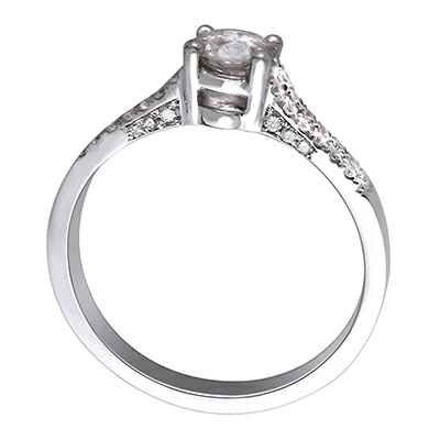 Split band engagement ring for all diamonds