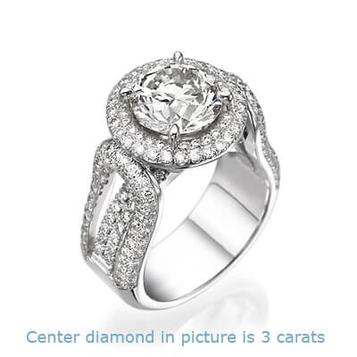 Tailored to your diamond engagement ring,1.90 cts sides