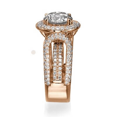 Tailored to your diamond engagement ring,1.90 cts sides