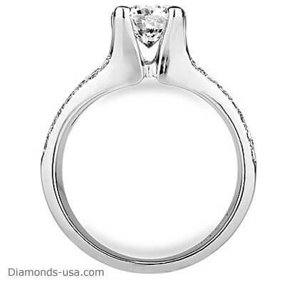 Split Band Engagement Ring with 1/4 Carat Diamonds