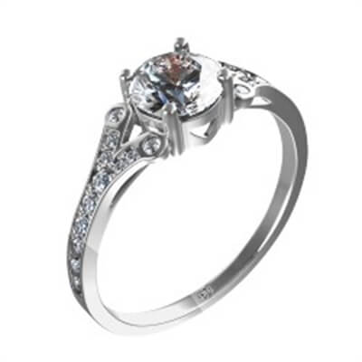 Engagement ring settings with side diamonds