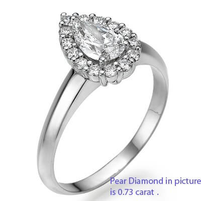 Cluster Pear shaped diamond ring