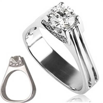 The Eiffel Diamond Engagement Ring
