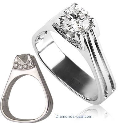 The Eiffel Diamond Engagement Ring