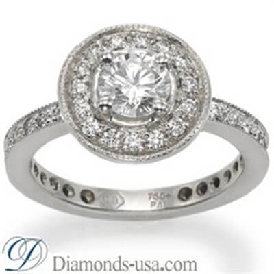 Desiners Pave set diamond Engagement ring