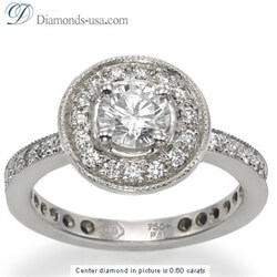 Foto Desiners Pave set diamond Anillo de compromiso de