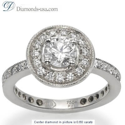 Desiners Pave set diamond Engagement ring