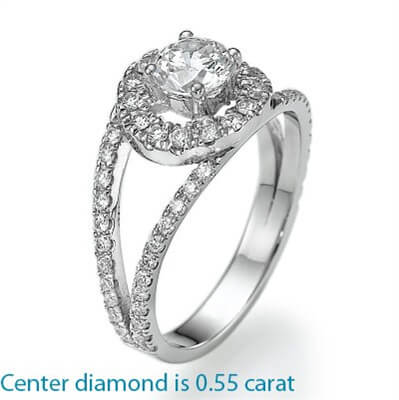 Diamond ring,0.50 carat sides