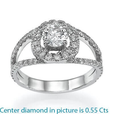 Diamond ring,0.50 carat sides