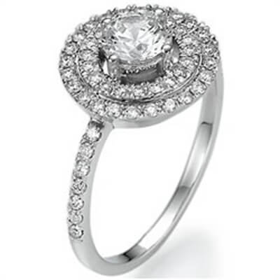 Double Halo Engagement ring