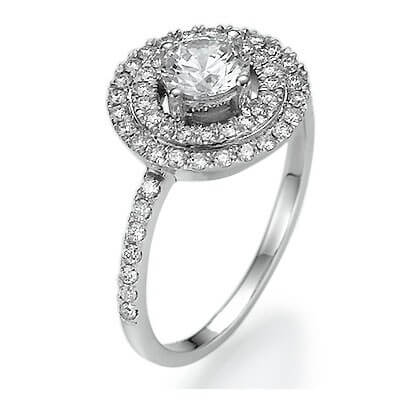 Double Halo Engagement ring