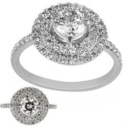 Picture of Double Halo Engagement ring
