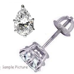 Foto Pear Shaped Diamond Earring Studs de